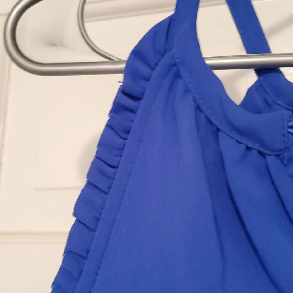 Beautiful blue tank top from Naked Zebra, Size SMALL - Picture 3 of 4